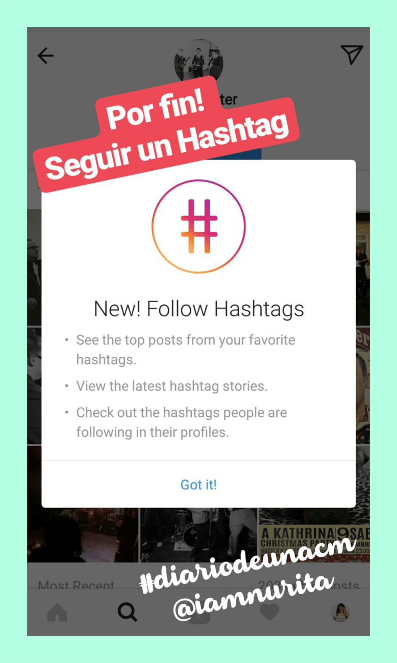 seguir hashtag en instagram